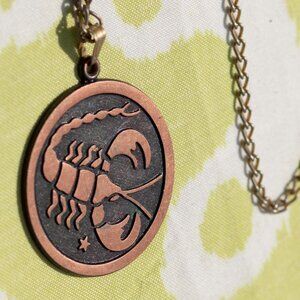 COPPERCRAFT GUILD Scorpio Pendant & Necklace | Mens Womens Astrology Jewelry